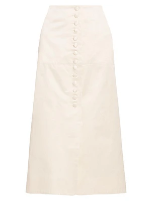Maha Button Midi-Skirt