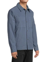 Garment-Dye Padded Shirt Jacket