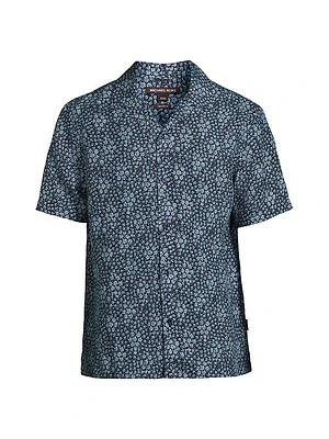 Micro Floral Chambray Shirt