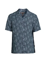 Micro Floral Chambray Shirt