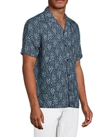 Micro Floral Chambray Shirt