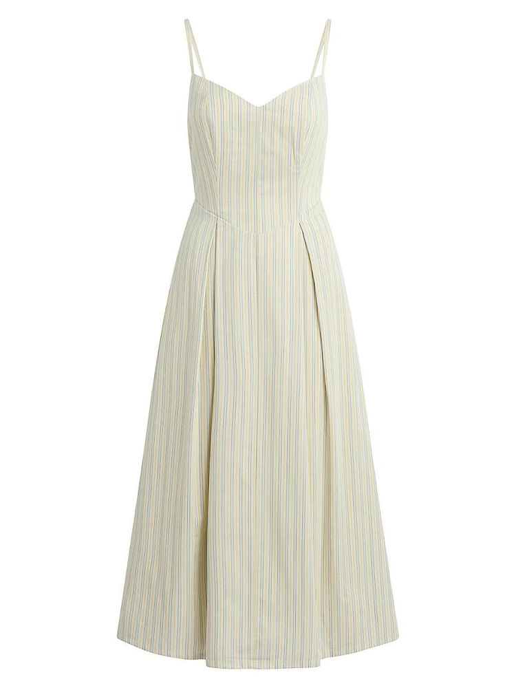 The Rhone Striped Cotton A-Line Midi-Dress