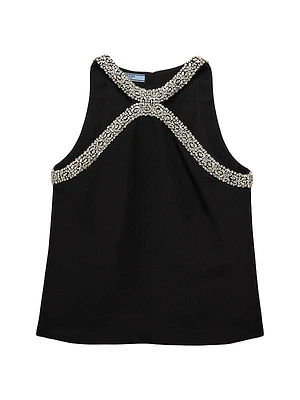 Embroidered Cady Top