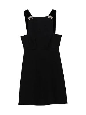 Embroidered Cady Mini Dress