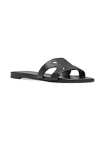 Duo Double K Leather Flat Sandals