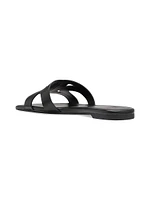 Duo Double K Leather Flat Sandals