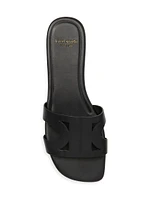 Duo Double K Leather Flat Sandals