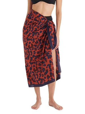 Embrun Graphic Print Cotton-Silk Sarong