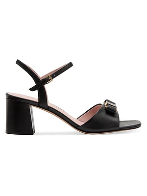 Bowdie 65MM Leather Block-Heel Sandals