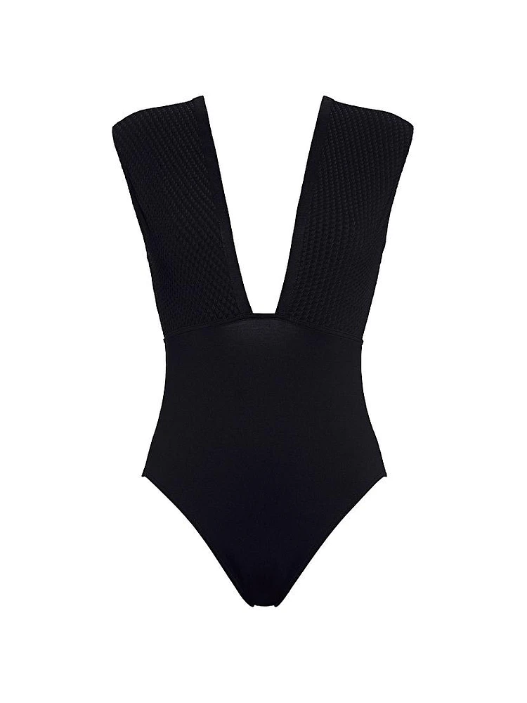 Glamorous Sophisticated V-Neck One-Piece Swimsuit