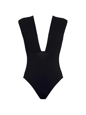 Glamorous Sophisticated V-Neck One-Piece Swimsuit