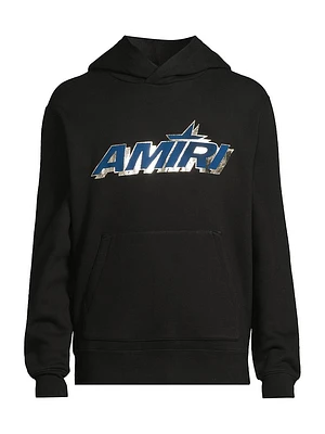 Shadow Logo Stretch-Cotton Hoodie