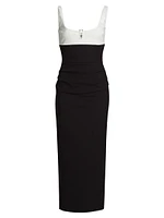 Shohey Two-Tone Midi-Dress