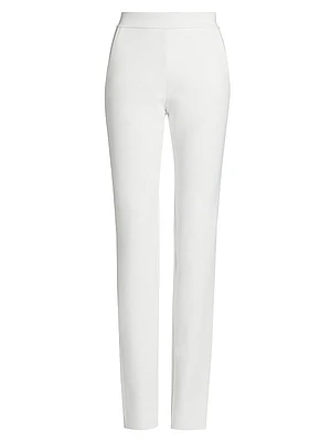 Mariajose Mid-Rise Straight-Leg Pants