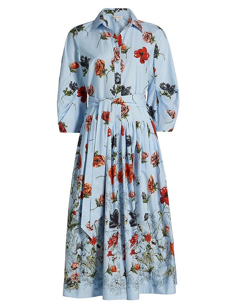 Raya Floral Fit & Flare Shirtdress