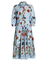 Raya Floral Fit & Flare Shirtdress