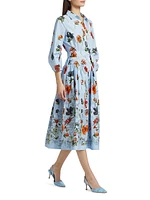Raya Floral Fit & Flare Shirtdress