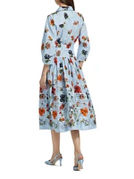 Raya Floral Fit & Flare Shirtdress