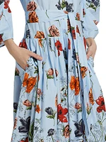 Raya Floral Fit & Flare Shirtdress