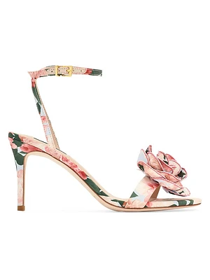 85MM Chelsea Rose Faille Sandals