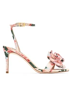 85MM Chelsea Rose Faille Sandals