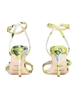 Chelsea 85MM Floral Satin Sandals