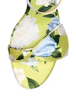 Chelsea 85MM Floral Satin Sandals