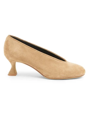 55MM Suede Duck-Heel Pumps
