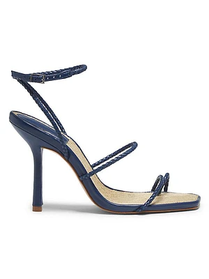 Kaya 100MM Leather Stiletto-Heel Sandals