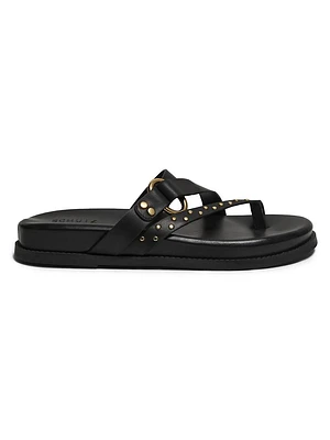 Aveline Sporty Leather Flat Sandals