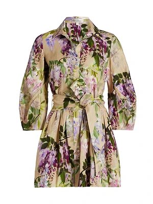 Raya Wisteria Mini Shirtdress