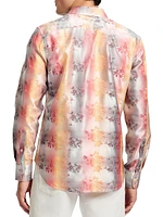 Sunset Trellis Floral Cotton Shirt