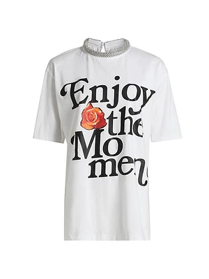 Enjoy The Moment Crystal Necklace T-Shirt
