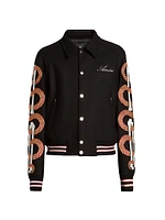 Bones Wool-Blend Varsity Jacket