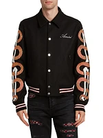 Bones Wool-Blend Varsity Jacket