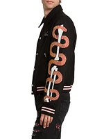 Bones Wool-Blend Varsity Jacket