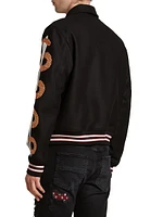 Bones Wool-Blend Varsity Jacket