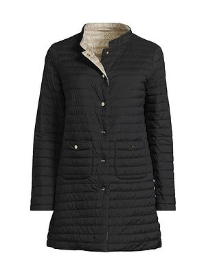 Matte Reversible Quilted Coat