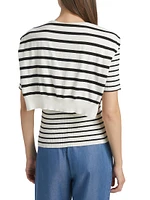 Twain Short-Sleeve Sweater