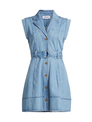 Lya Belted Denim Minidress