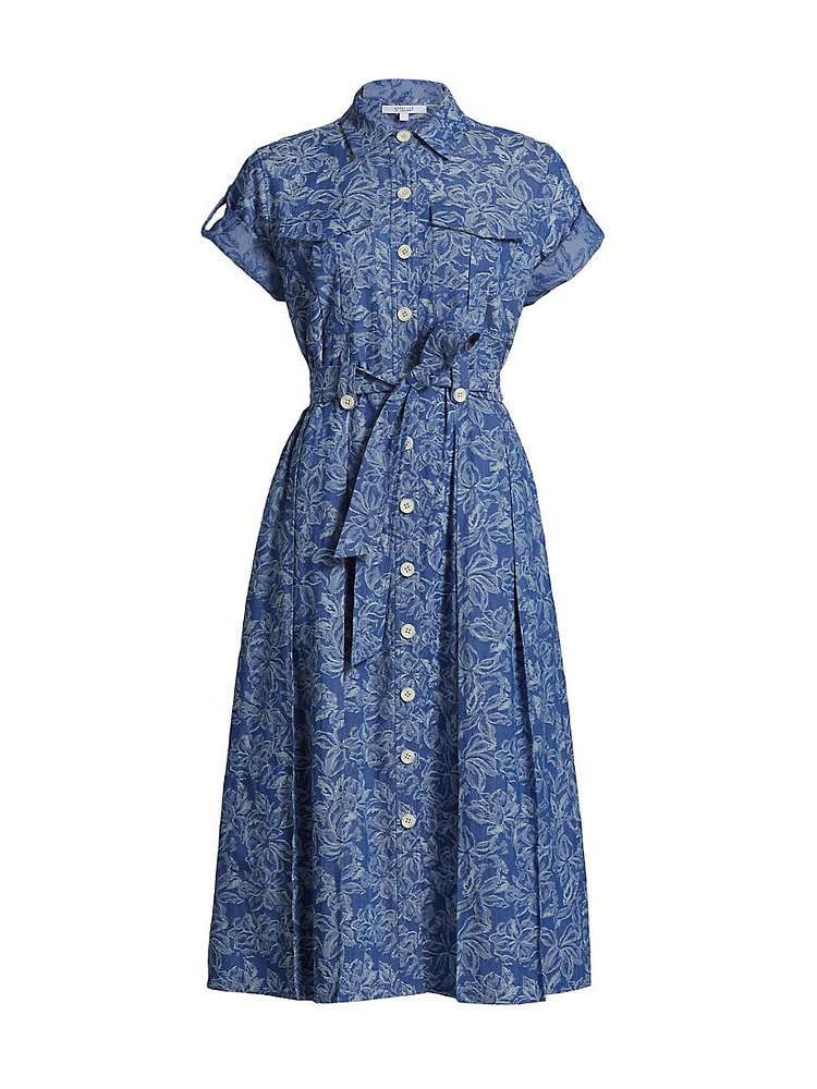 Gaelle Floral Belted Utility Dress