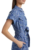 Gaelle Floral Belted Utility Dress