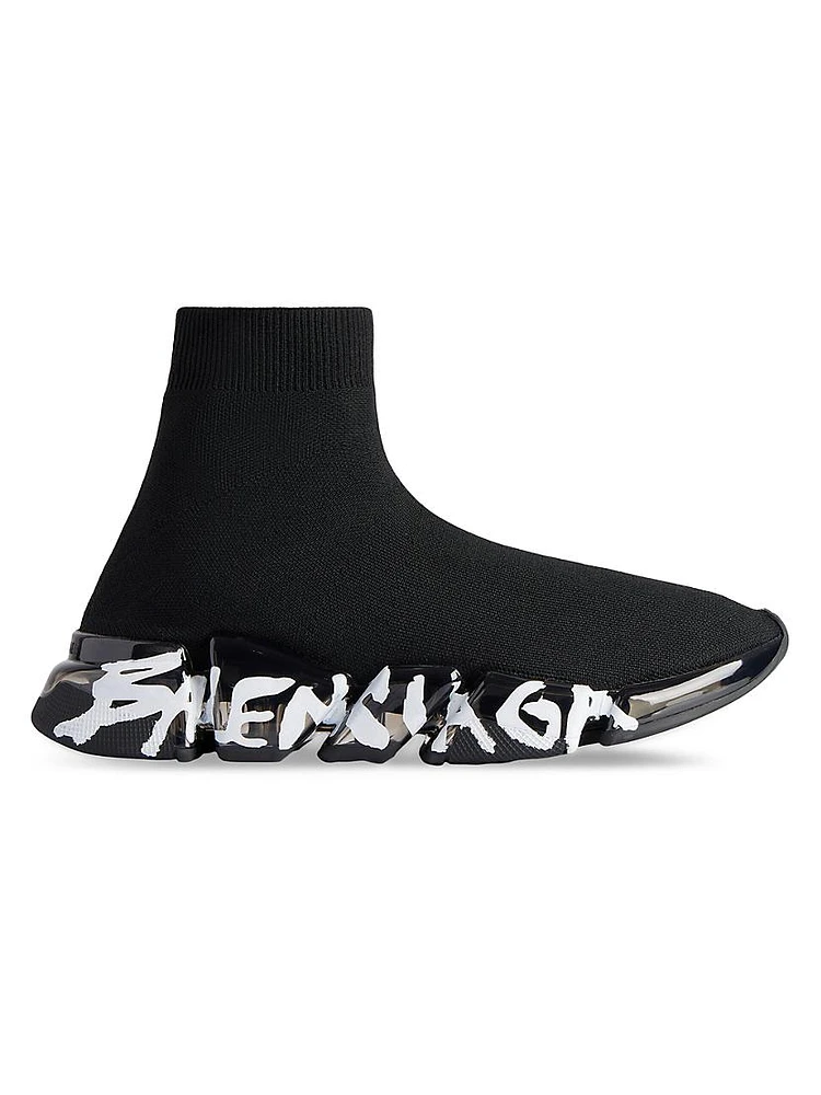 Men's Speed 2.0 Full Clear Sole Graffiti Recycled Knit Sneakers