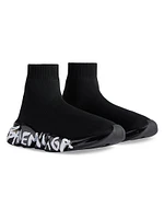 Men's Speed 2.0 Full Clear Sole Graffiti Recycled Knit Sneakers