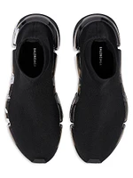 Men's Speed 2.0 Full Clear Sole Graffiti Recycled Knit Sneakers