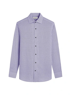 Devon Printed Stretch Cotton Shirt