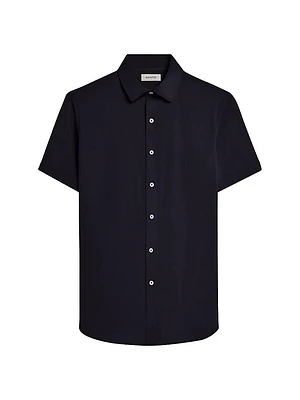 Miles Stretch Cotton Button-Front Shirt