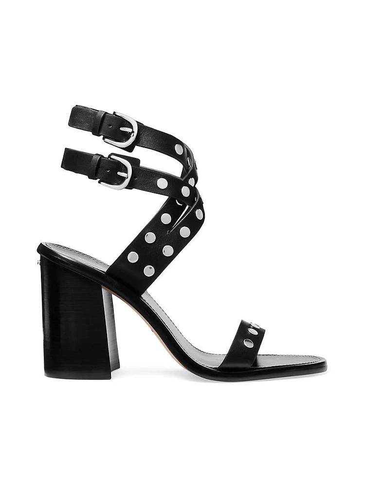 Irene 95MM Block-Heel Leather Sandals