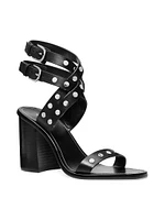 Irene 95MM Block-Heel Leather Sandals