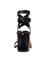 Irene 95MM Block-Heel Leather Sandals